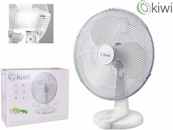 Kiwifotos KFAN 7615 - Tafelventilator - Wit of zwart - Ã˜ 40 cm