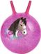 Moses Glinsterende springbal, fonkelende springbal voor paardenvrienden met sterretjesconfettivulling, binnen en buiten speelgoed voor kinderen vanaf 4 jaar, roze met glitter