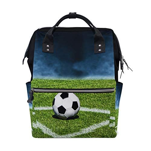 MONTOJ Voetbal Hoek Voetbal Canvas Rugzak Reizen Campus Rugzak