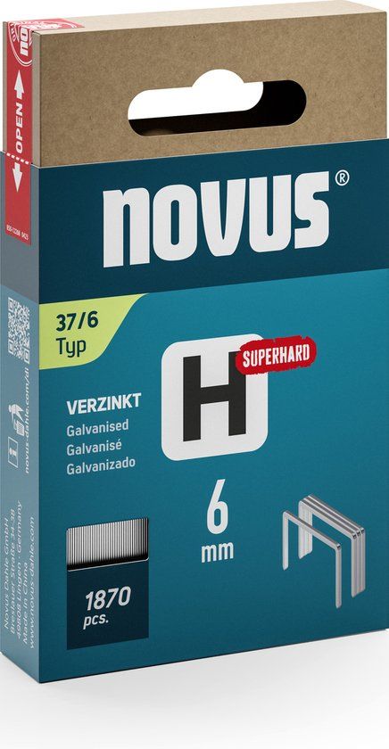 Novus Tools 042-0784 Nieten met fijn draad Type 37 1870 stuk(s) Afm. (l x b) 6 mm x 10.6 mm