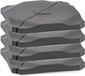 Bellatio Design pied de parasol dalle - 4x - remplissable jusqu'à 80 kg - anthracite - plastique - parasols jusqu'à 400 cm