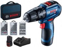 Bosch Gereedschap - 12V ACCU-boorschroevendraaier met accessoires, 2x accu 2.0 Ah Li-Ion, lader 06019G9101