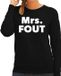 Bellatio Decorations Mrs. Fout sweater - fun tekst trui zwart voor dames - Foute party kleding XL