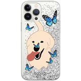 ERT GROUP mobiel telefoonhoesje voor Apple Iphone 14 Babaco patroon Dogs 011 met glitter overloopeffect