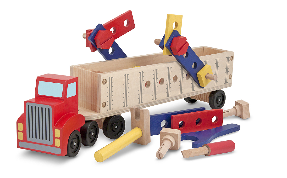 MELISSA & DOUG Houten Vrachtwagen Bouwset