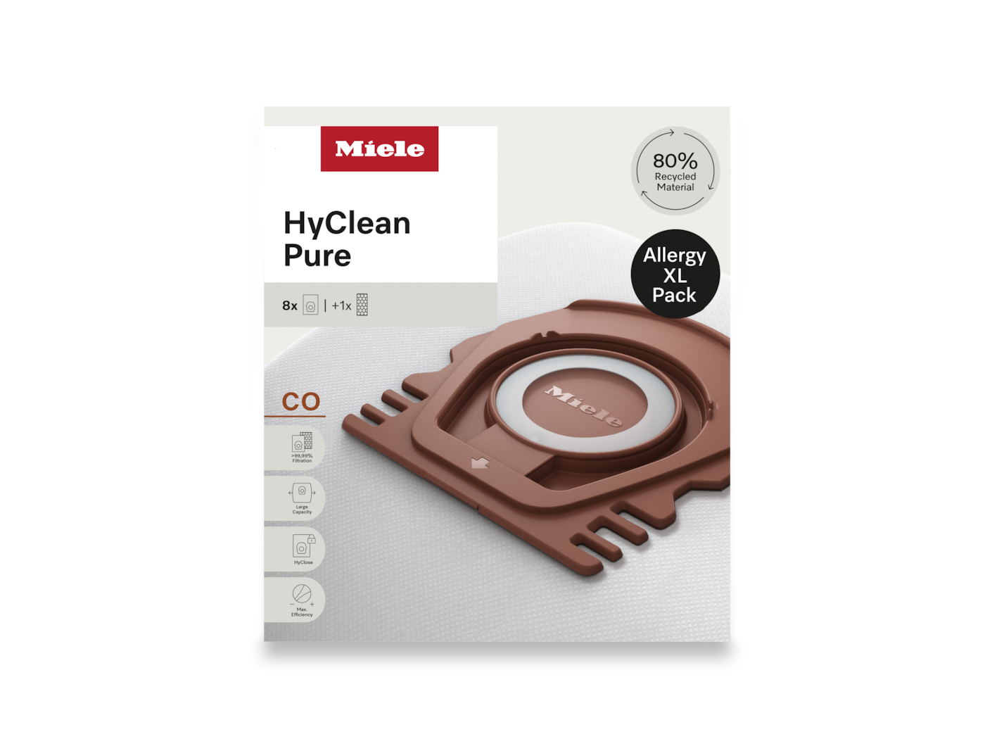 Miele Stofzuigerzakken HyClean Pure CO XL-Pack (8 stuks)