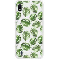 Samsung Galaxy A10 Feuilles de monstera Verstevigd hoesje met sublimatie bedrukking