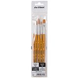 da Vinci Student Series 3502 Universele Penseelset voor studenten, met gelakte handgreep, 5 stuks