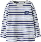 NAME IT T-shirt manches longues garçon gris clair chiné rayé Coton - Taille 110