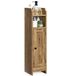 VASAGLE Petite armoire de salle de bain, avec porte et étagère, 20 x 18 x 80 cm | Armoire de toilette étroite, autoportante, étagères réglables, brun miel, Collection SIREN BBK310K01