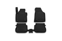 Passgenaue Element Set van 4 hoogwaardige 3D-rubberen vloermatten voor Volkswagen Caddy, Mk3/Mk4, 2004-2020, zwart