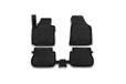 Passgenaue Element Set van 4 hoogwaardige 3D-rubberen vloermatten voor Volkswagen Caddy, Mk3/Mk4, 2004-2020, zwart