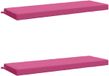 vidaXL Bankkussens SOEST 2 st 100% Polyester Roze 140 x 50 x 8 cm