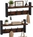 Merkloos Relaxdays Wandgarderobe - 2 stuks - 40x19,5x11 cm - bruin