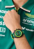 Aston Martin Aramco Formula One™ Team Aston Martin Dwf Quartz Chronograaf Horloge Groen Kast Nylon Band 43mm
