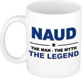 Bellatio Decorations naam cadeau mok - Naud - man myth legend - koffiemok - 300 ml - collega - vaderdag