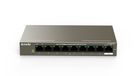 Tenda TEF1109P-8-63W Unmanaged Fast Ethernet PoE Switch Zwart