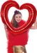 Folat Foto Frame - hart - rood - 80 x 70 cm