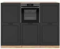 Vicco R-Line Keukenblok – 180 cm zonder werkblad Antraciet landhuis/gouden eik
