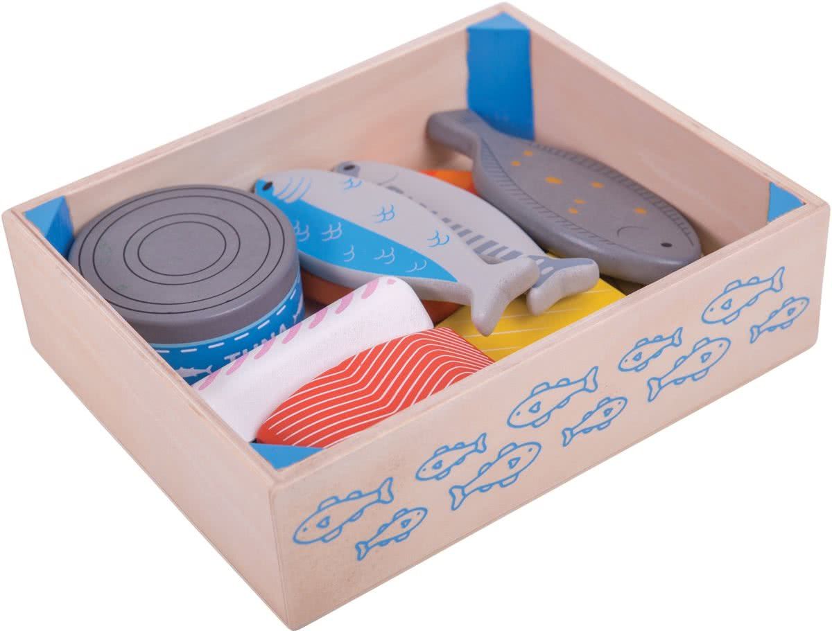 Bigjigs houten kistje met vis