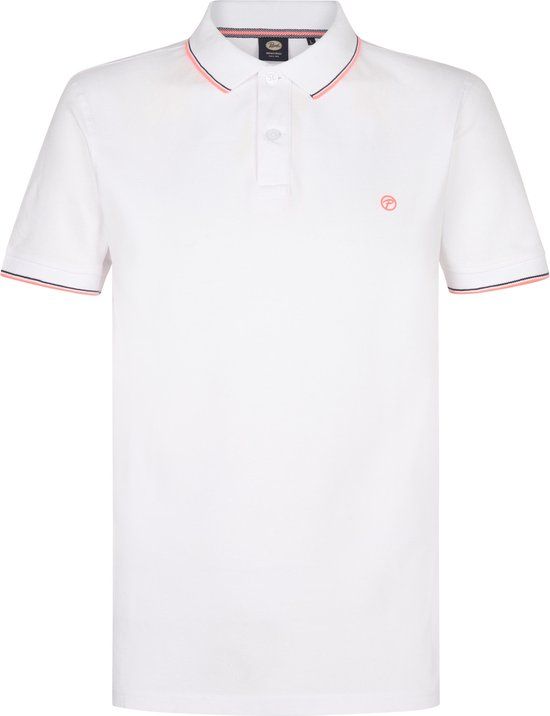 Petrol Industries Heren Polo Shirt Korte Mouw Katoen Wit XXL