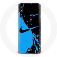 Nike Hoesje voor Samsung Galaxy A10 Logo Blauw en Zwart Maniacase
