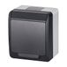 Hermes contactdoos luchtdicht enkel met/u 16 A IP44 antraciet GNT 0321-07 elektro-plast spits 5902431697710