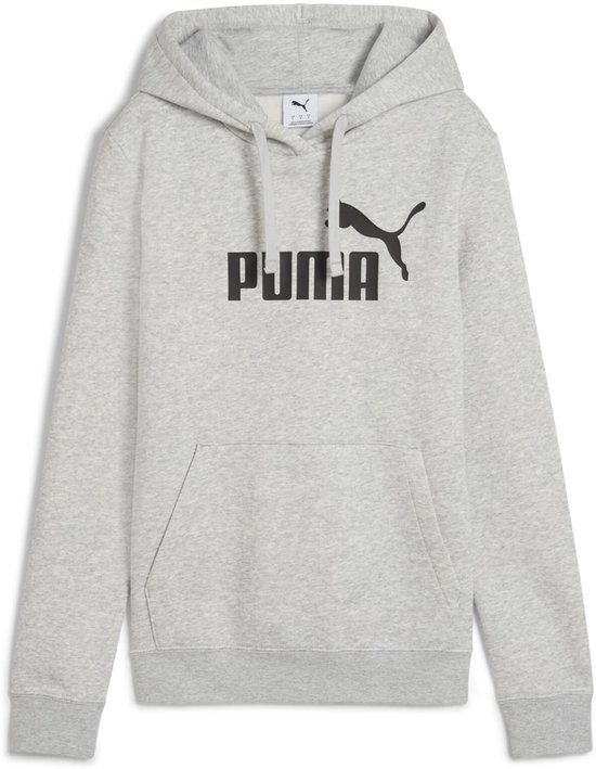Puma ESS No.1 Logo-hoodie voor dames Lichtgrijs Heather XXL