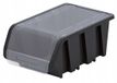 Prosperplast Bac de rangement pour atelier, Empilable, avec couvercle, Noir, 23 x 16 x 12 cm