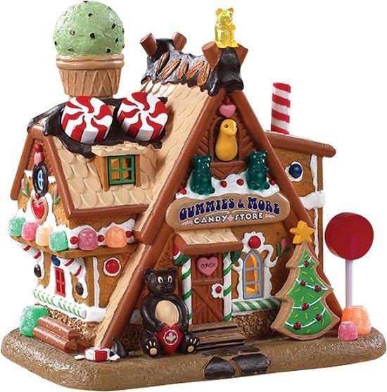 Lemax Gummies & More Candy Store - Kerstdorp - Polyresin - 18.9 cm