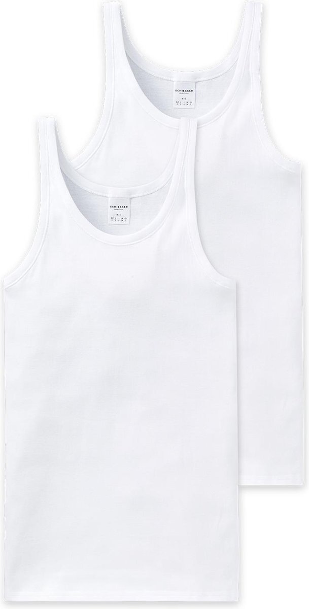 Schiesser Schieser Cotton Essentials Heren Onderhemd - Wit - Maat XL