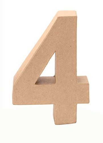 Glorex 6 2029 134 - Papp - Nummer 4, bruin karton, 17.5x5.5cm, voor decoratie