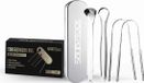 SolidStock Professionele Tongschraper - 5 in 1 Set - RVS - Zilver