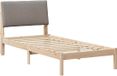 vidaXL Bedframe - Bruin en taupe - 100 x 200 cm - Massief grenenhout