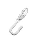 Giorgio Martello Milano Giorgio Martello Letter U Charm 2023 | Rhodium-plated Sterling Silver 925/000 | Pendant | With Carabiner