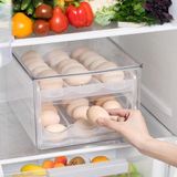 Famanu Porte-œufs à roulement automatique pour réfrigérateur - Boîte de rangement pour œufs avec couvercle - 36 compartiments