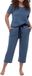 Ammann Dames pyjama Night & Home blauw
