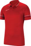 Nike Dri-FIT Academy 21 Polo Heren Rood - Donkerrood - Wit Korte Mouw Polyester Maat S