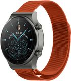 Strap-it Huawei Watch GT 2 Pro Milanese band - oranje - 22mm