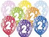Merkloos / Sans marque Partydeco Sp. Z O. O. 18x stuks verjaardag ballonnen 2 jaar thema met sterretjes