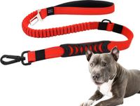 Edipets Hondenriem, anti-trek, 1 m / 1,4 m, reflecterend, gewatteerde handgreep, rood