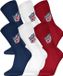NFL SHIELD Crew Socks - 6-pack - Blauw/Wit/Rood - Maat 35/38