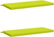 vidaXL - Coussin de banc - SOEST - 2 pièces - 100% Polyester - Vert vif