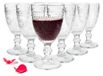 Ensemble de 6 verres à vin - Élégant motif soleil - 310ml