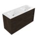 Saniclass Houten Frame Badkamermeubelset - 120cm - Mat Eiken Charcoal