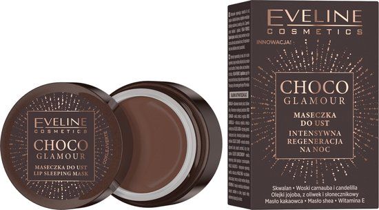 Eveline Cosmetics Choco Glamour intensief herstellend nachtelijk lipmasker 12ml