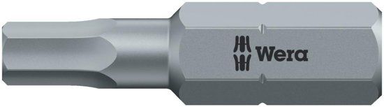 Wera "Bit 1/4"" DIN3126 C6,3 Hex 2,0x25mm taaiha.