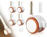 ZenithVibe set de 4 roulettes pour meubles d'enfants avec axe de 7 mm - blanc