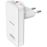Nevox Chargeur double GaN USB C PD/PPS + QC3.0 slim EU/US Steck. 45Watt, blanc