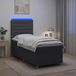 Prolenta Maison Exclusive - Lit Boxspring Gris Foncé 100 X 200 Cm Tissu